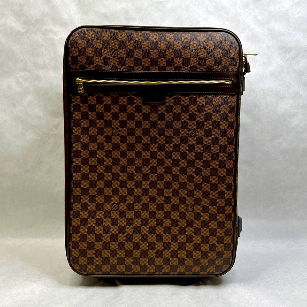 LOUIS VUITTON Damier Ebene Pรฉgase 60 Luggage